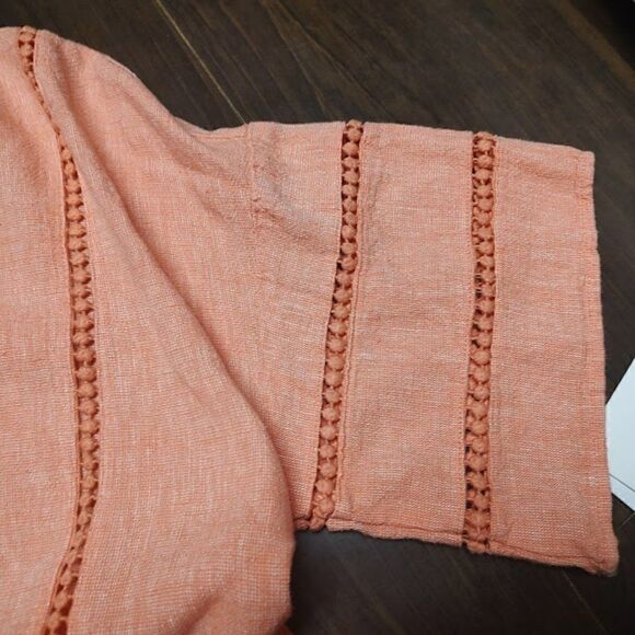 New Ellen Tracy Passion Fruit Colored Tunic Top Size Women's M - Picture 2 of 2